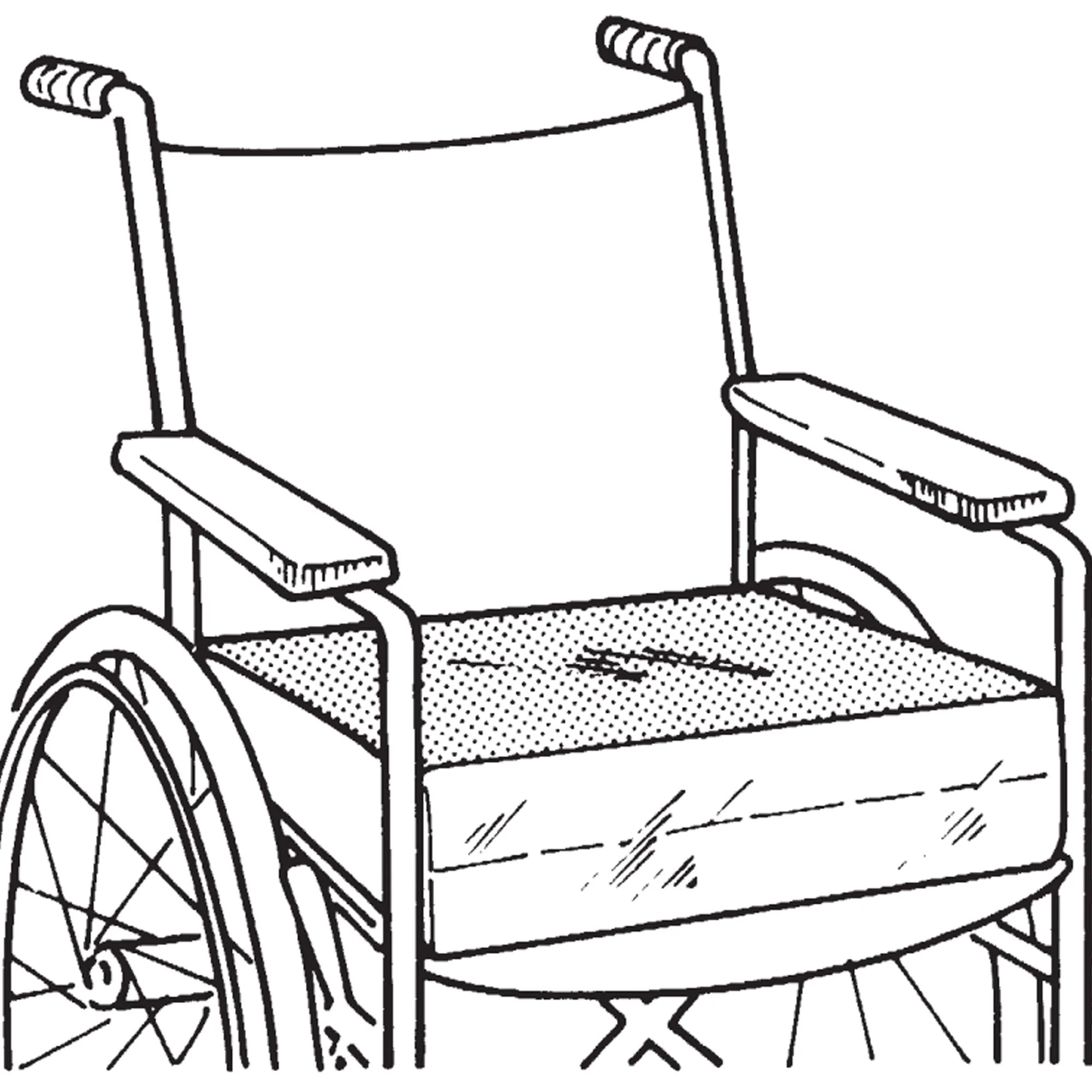 Skil-Care SkiL-Care Wheelchair Wedge Seat Cushion, 18 x 16 x 4 Inch, Black - Image 3
