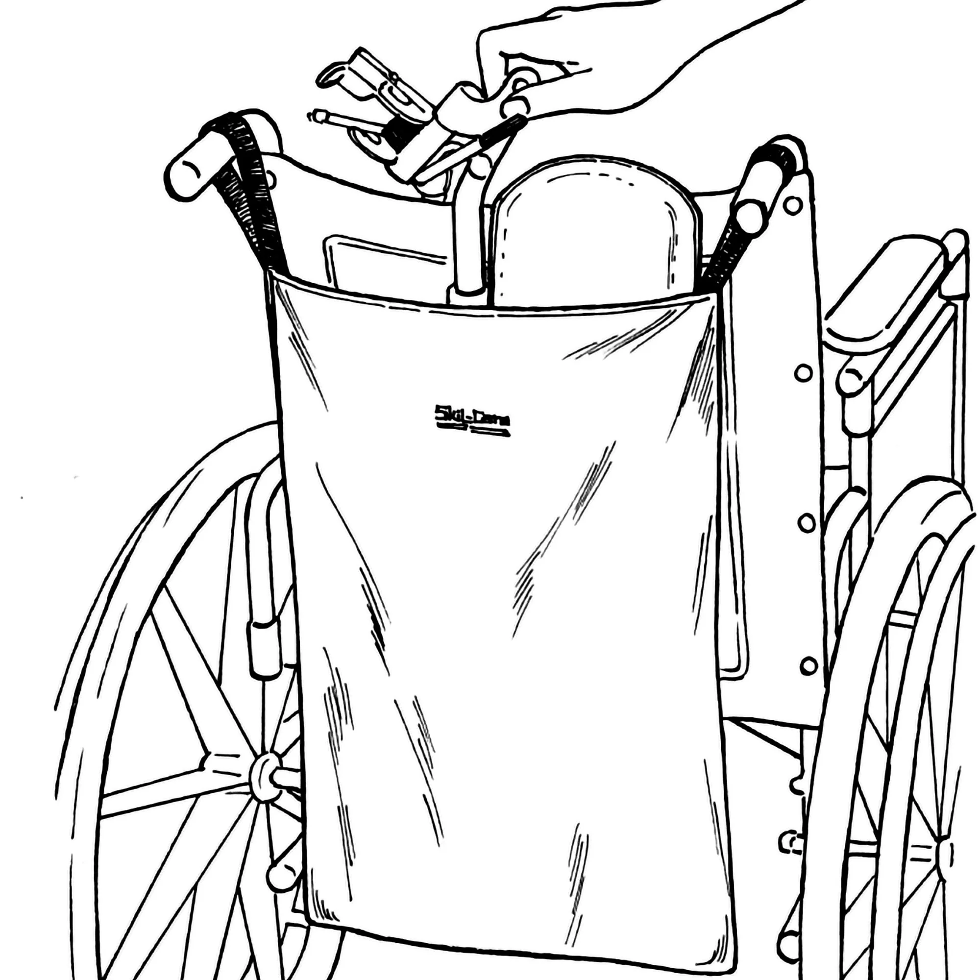 Skil-Care SkiL-Care Vinyl Footrest Bag for use with Wheelchair, 14 x 22 Inch - Image 2