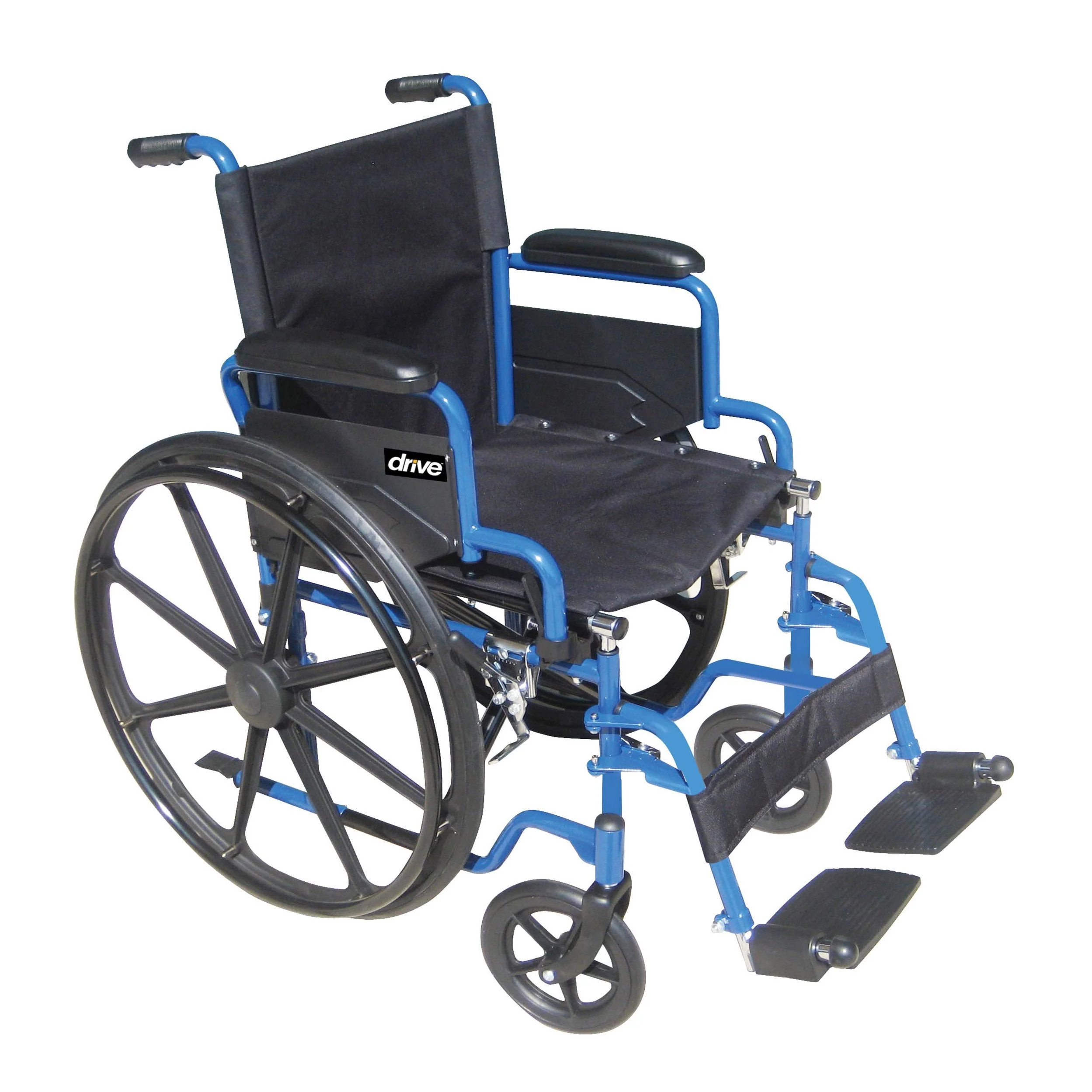 Drive DeVilbiss Healthcare drive Blue Streak Wheelchair, 18-inch Seat Width