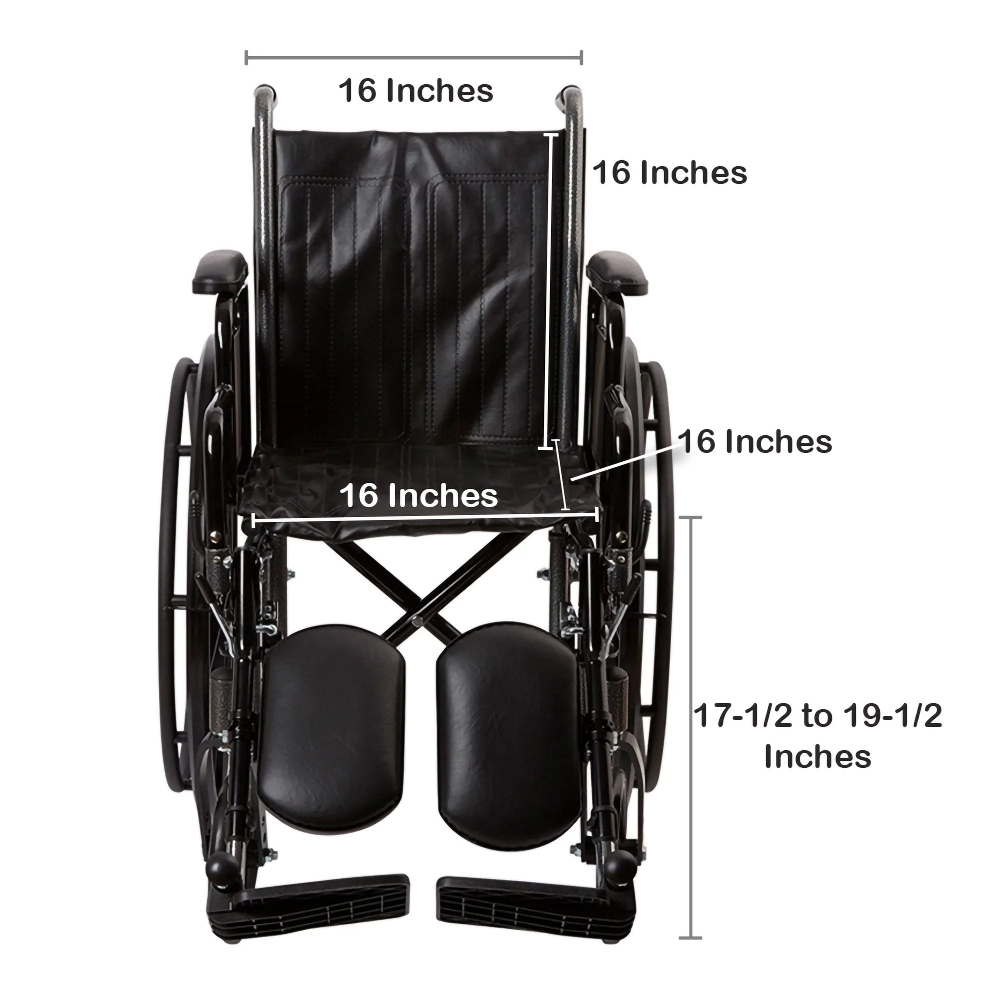 McKesson Brand McKesson Wheelchair, 16 Inch Seat Width - Image 3