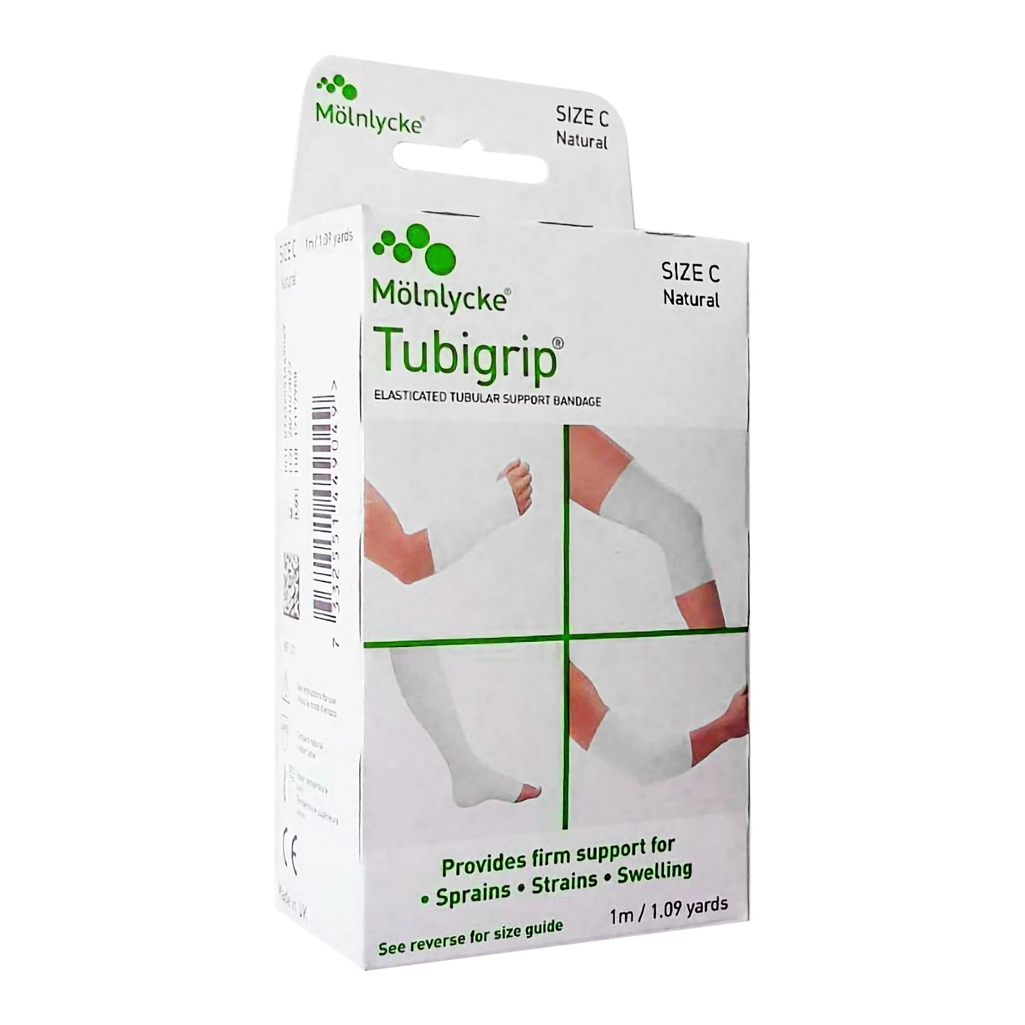 Molnlycke Tubigrip Pull On Elastic Tubular Support Bandage, 1 Meter, Size C (12/BX)