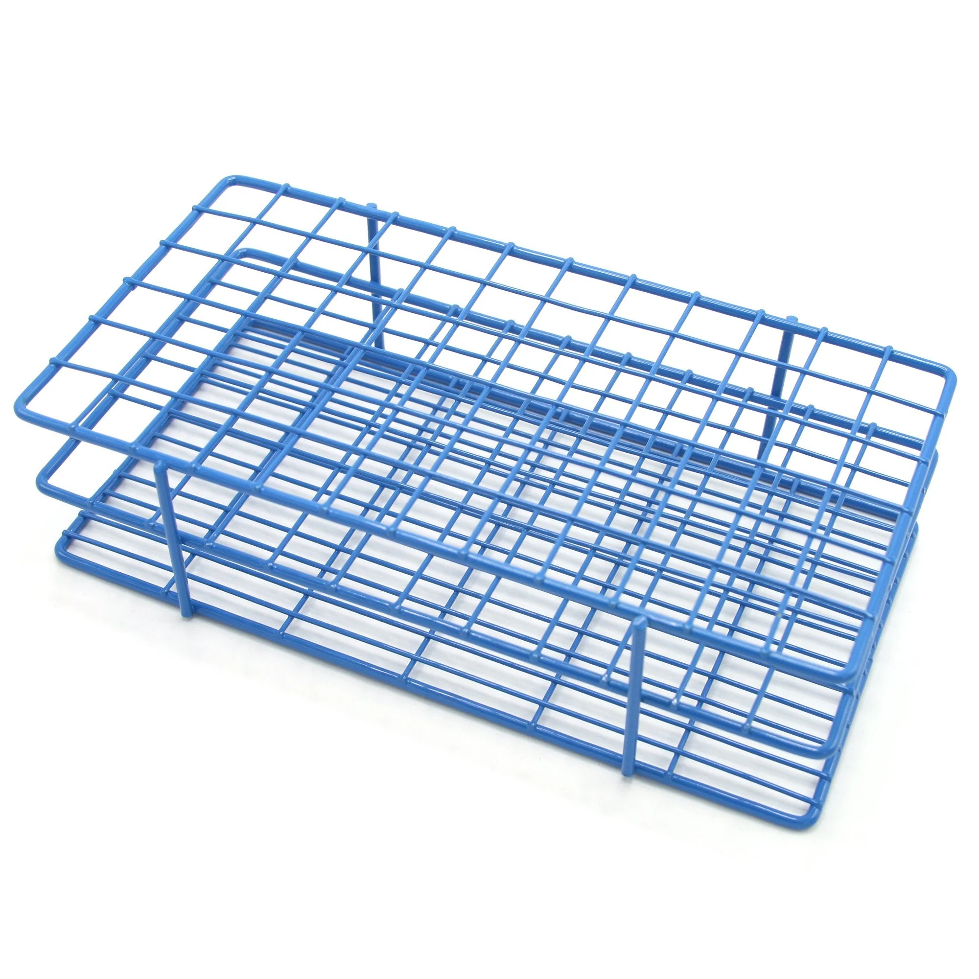 Heathrow Scientific LLC Wire Rack Test Tube Rack 72 Place 13 to 16 mm Tube Size Blue 2-1/2 X 5 X 9-1/3 Inch - Image 3