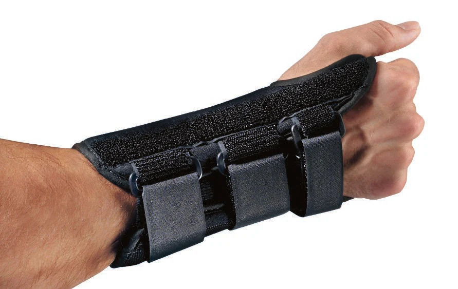 DJO ProCare ComfortForm Wrist Brace with Palmar Stay, Black, Right Hand, Small