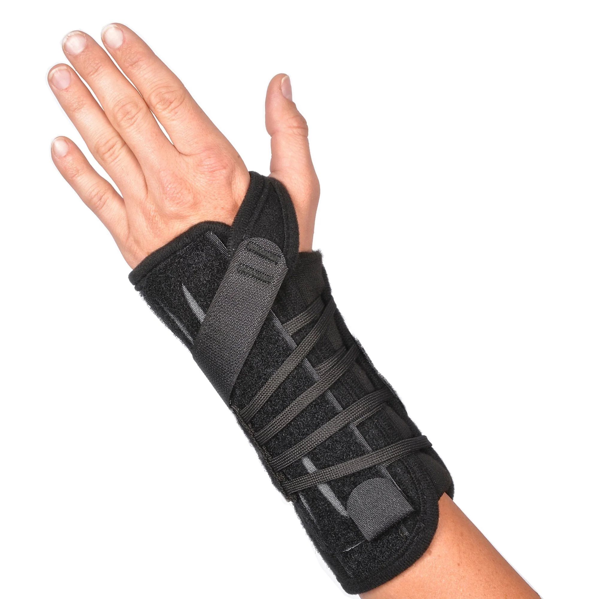 Hely & Weber Wrist Brace Tiny Titan Aluminum / Felt / Nylon Left Hand Black One Size Fits Most