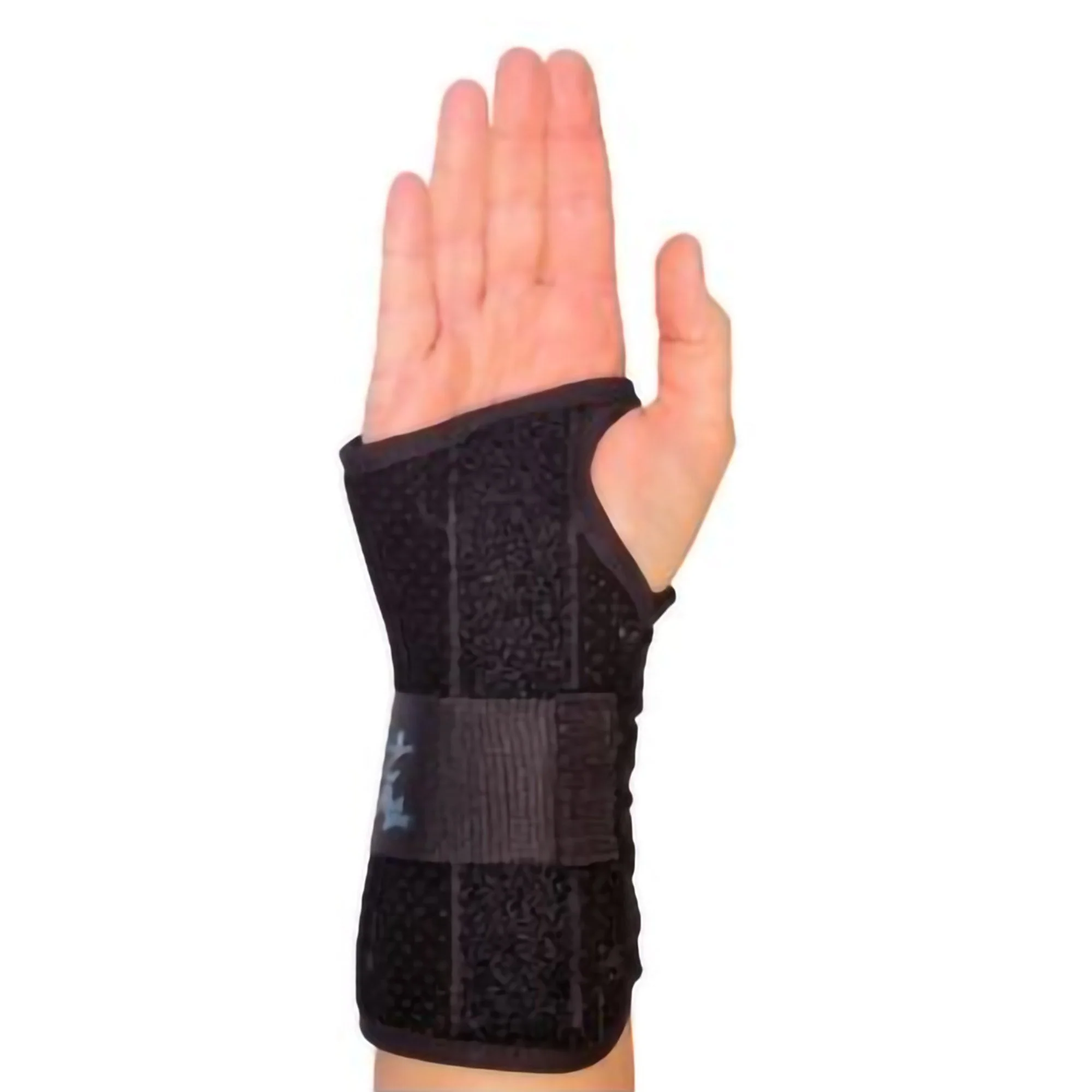 Medical Specialties Wrist Brace Wrist Lacer Aluminum / Felt / Suede Right Hand Black Large
