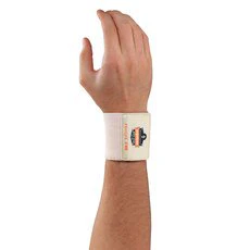 Ergodyne Wrist Support ProFlex 400 Universal Wraparound / Wristlet Elastic Left or Right Wrist Tan One Size Fits Most