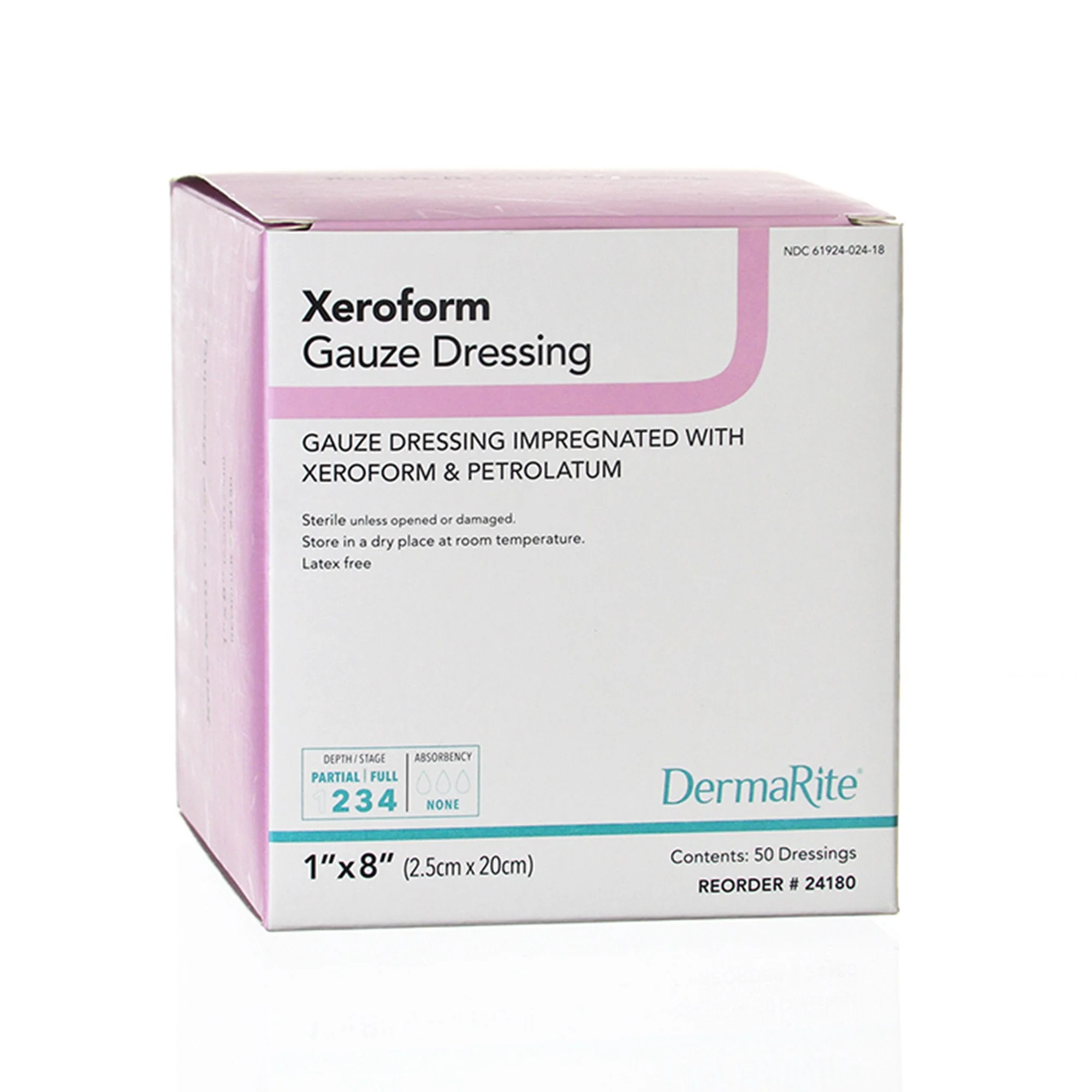 Xeroform Petrolatum Impregnated Dressing Xeroform Strip 1 X 8 Inch Sterile